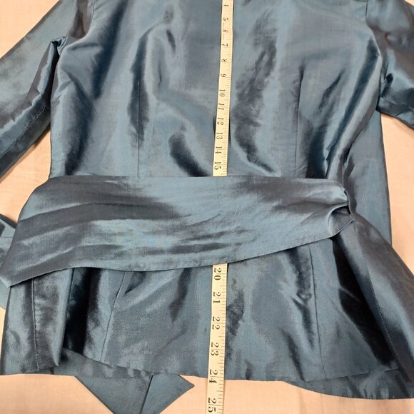 now $110 Size 10 Thai Silk Marisa Baratelli Wrap-around Top - Picture 14 of 15